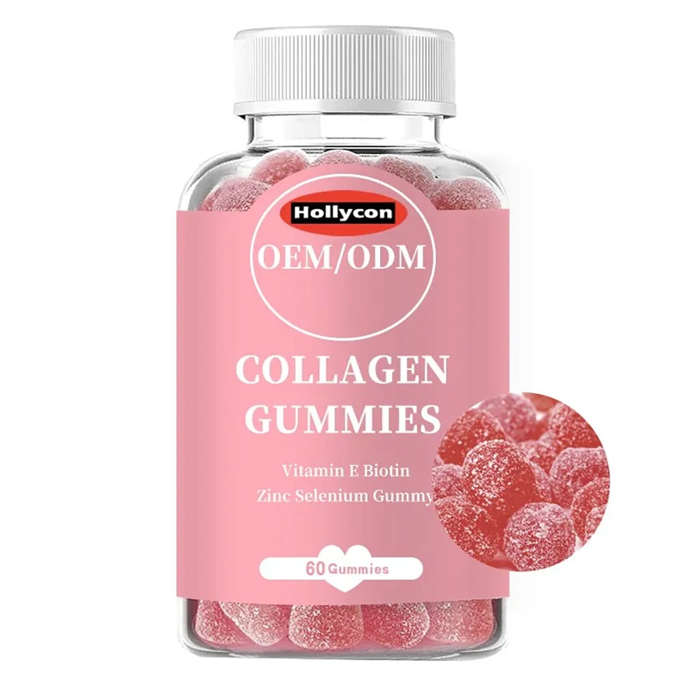 Private Label Verbessern Haar &amp; Nägel Gesundheit Biotin Zink Selen Gummy Süßigkeiten Schönheit Haut Kollagen Gummis