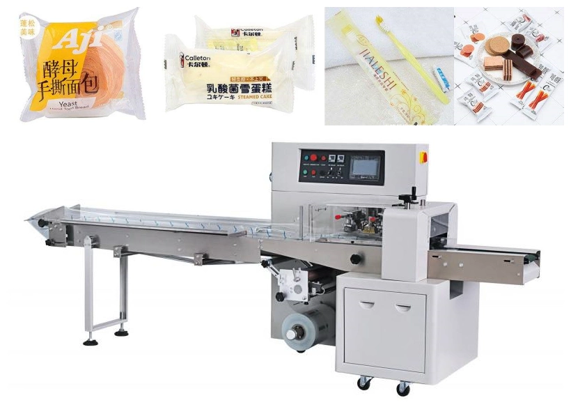 Automatic Horizontal Bread / Cake / Cookies/ Egg Tart/Biscuit/Chocolate/Candy Bag Packing Machine Price