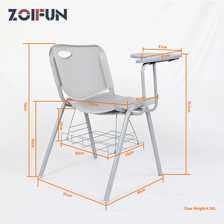 Durable Plastic Chair Seat Colored Choice Lightweight Multifunction Writing Chair