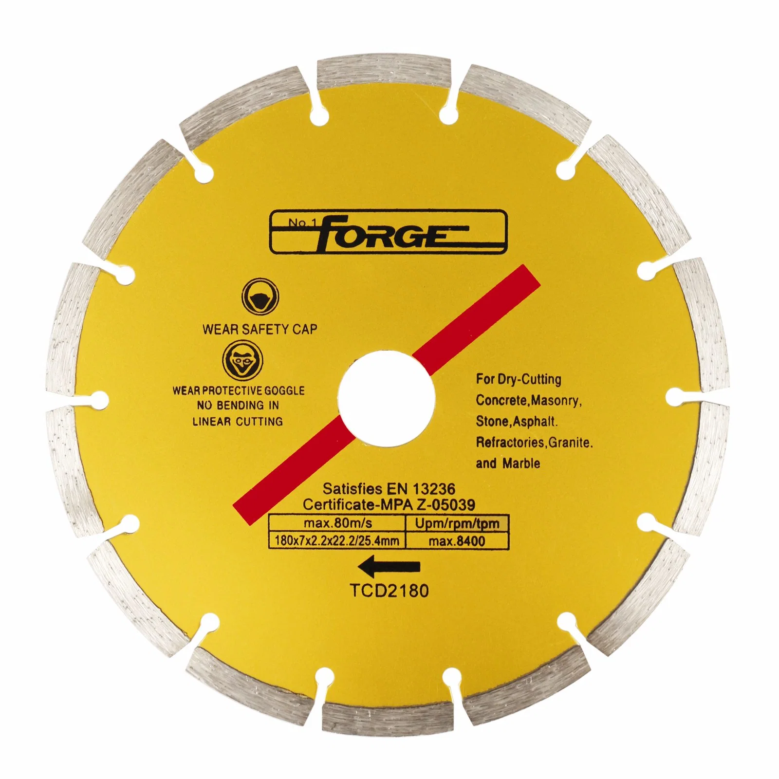 180mm (7") Cutting Disc Segmented Diamond Blades