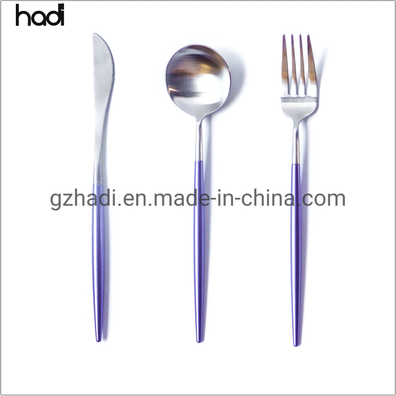 Guangzhou Atacado Spoon e fábrica de garfos Bulk Tableware Jantar Prata Conjunto de talheres de talheres de aço inoxidável Tailândia para venda