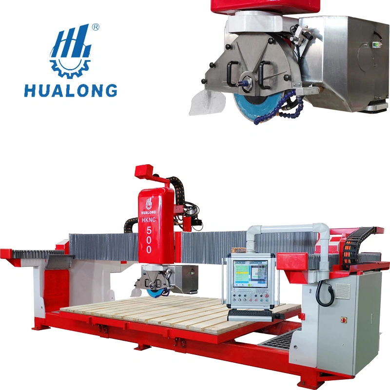 Hualong Machinery 5axis CNC Router Machine for Stone Full Servo Wood and Stone CNC Bridge Saw