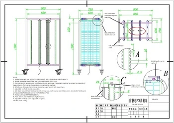 Carrito para PCB antiestático fábrica electrónica