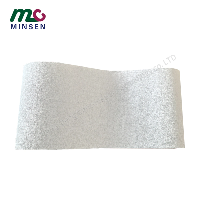 White PVC/PU/Pvk Light Duty Industrial Conveyor/Transmission Belting/Belt with Snakeskin Pattern for Polishing Machine