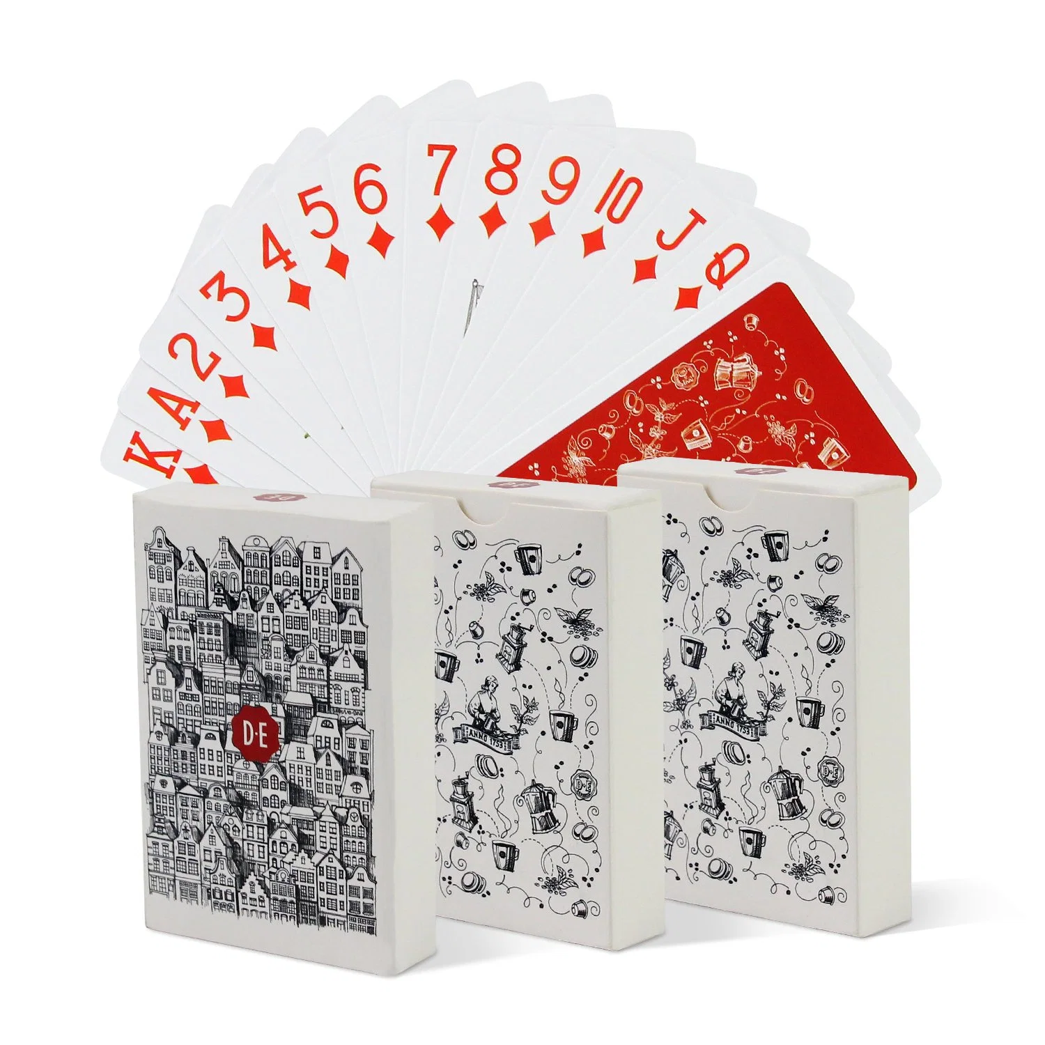 Impresión personalizada al por mayor Publicidad a granel papel de póquer en blanco Tarjetas de juego