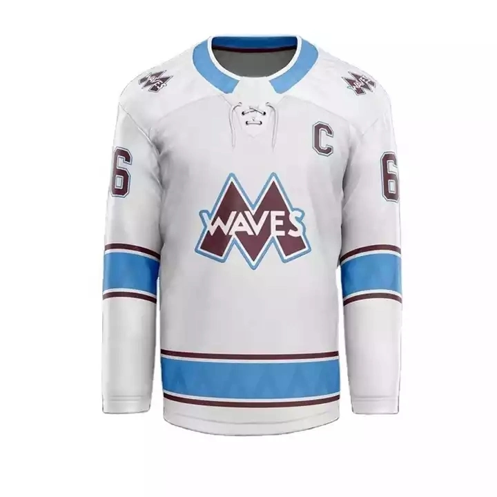 Nouveau design personnalisé maillot de hockey à bon marché de gros des chandails de hockey de glace vierges Sublimation Mesh Sport hockey sur glace de l'usure