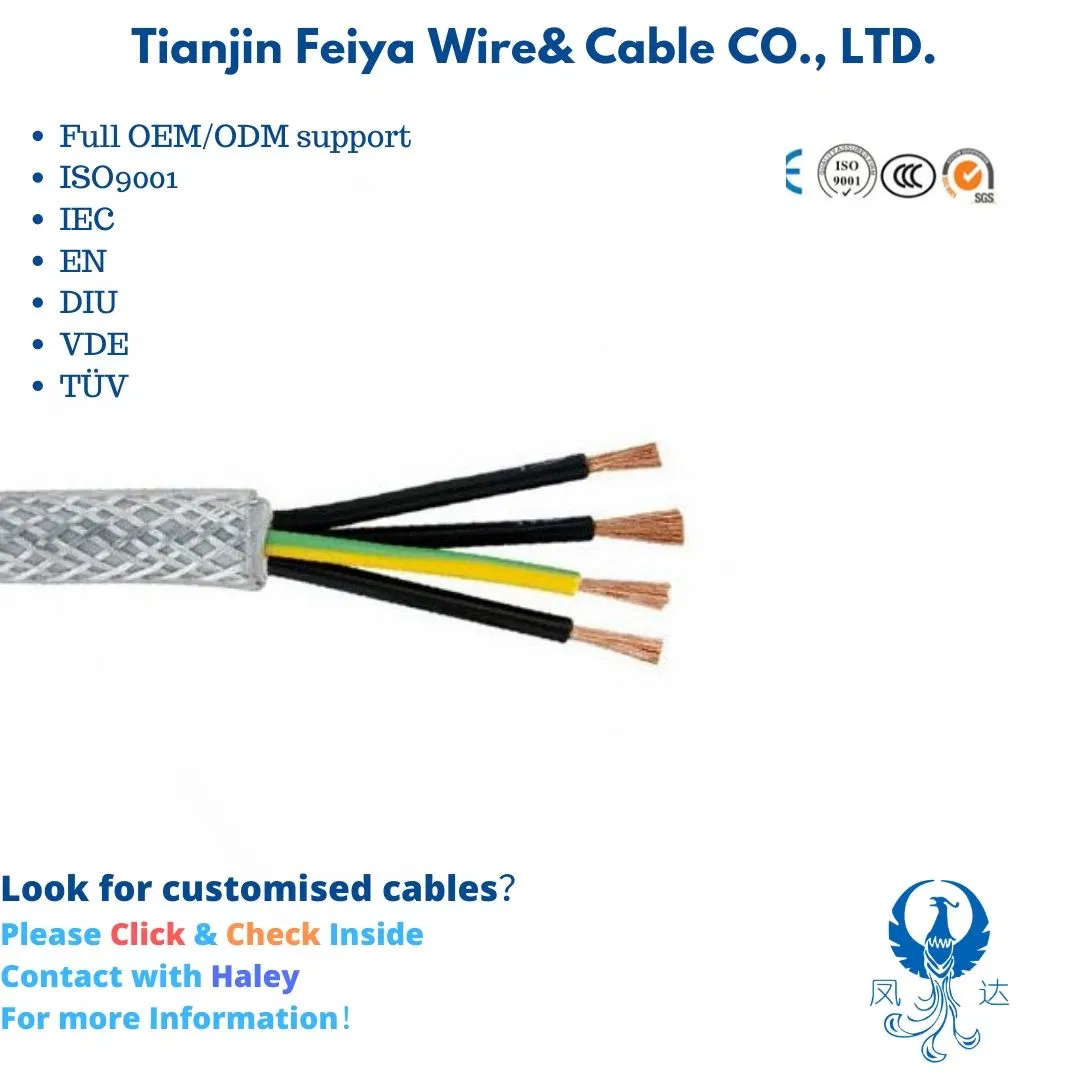 Sy PVC /PVC/Gswb/PVC VDE Standard Control Aluminium Control Electric Wire Coaxial Cable Waterproof Rubber Cable