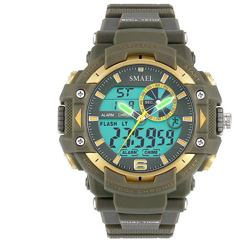 Men's Military Style LED Digital Quartz Sport Watch Luxury Sport Wrist Green