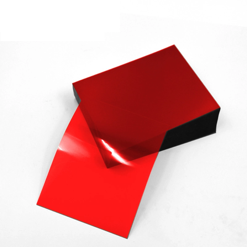 Customized Translucent Rigid Red Color Plastic Pet Sheet