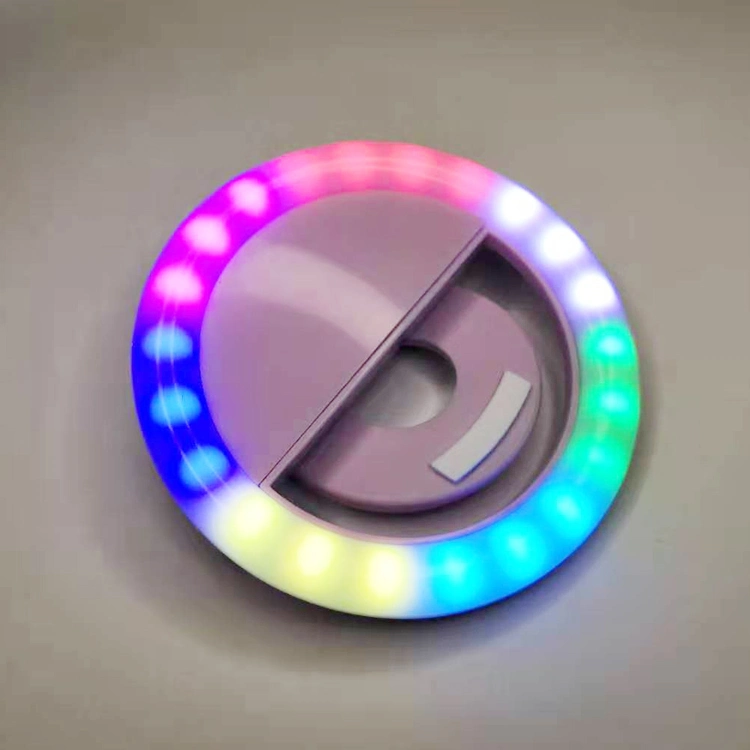 Mini Rechargeable RGB 22 LED for Camera Clip Makeup Smart Cell Phone Selfie Ring Light