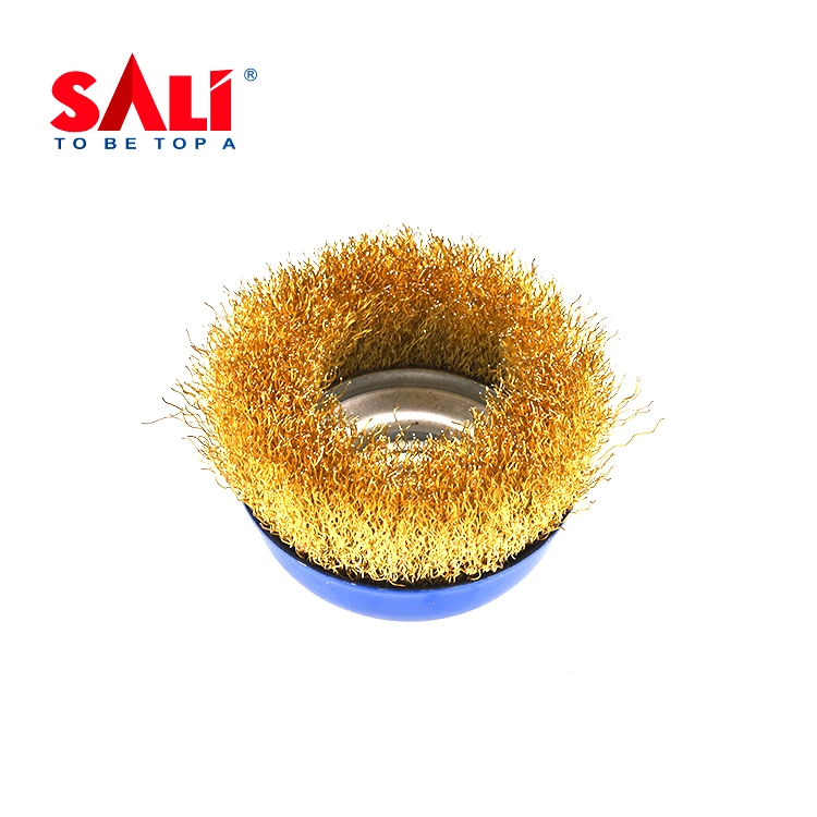 Sali High quality/High cost performance Brass Wire Cup Brush for Removing Rust and Paint