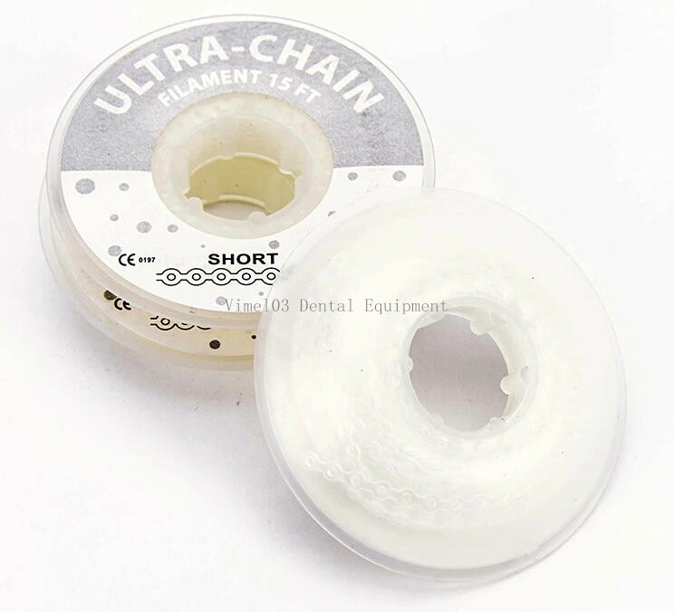 Dental Orthodontic Elastic Rubber Power Ultra Chain Clear Transparent