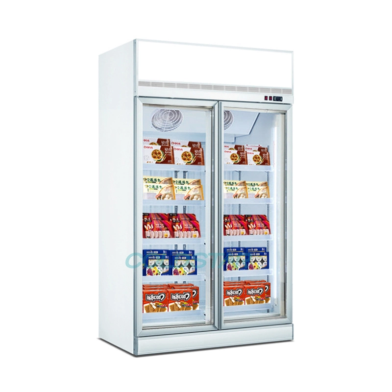 Glass Door Freezer Supermarket Frost-Free Energy-Saving Freezer Machine