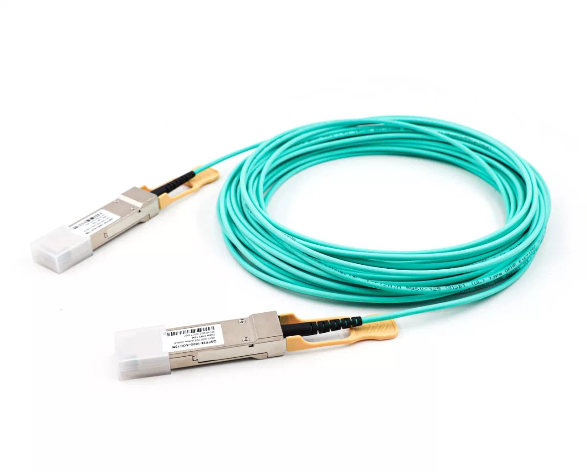 Qsfp28+Aoc 100g Active Optical Cable Fiber Cable Optical Transceiver Module Manufacturer