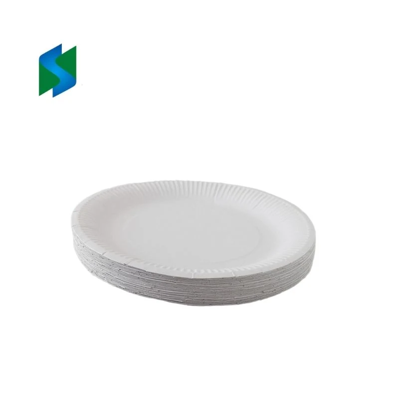 Josun Plastic-Free Disposable PLA Paper Plates Biodegradable Round Paper Plate for Household