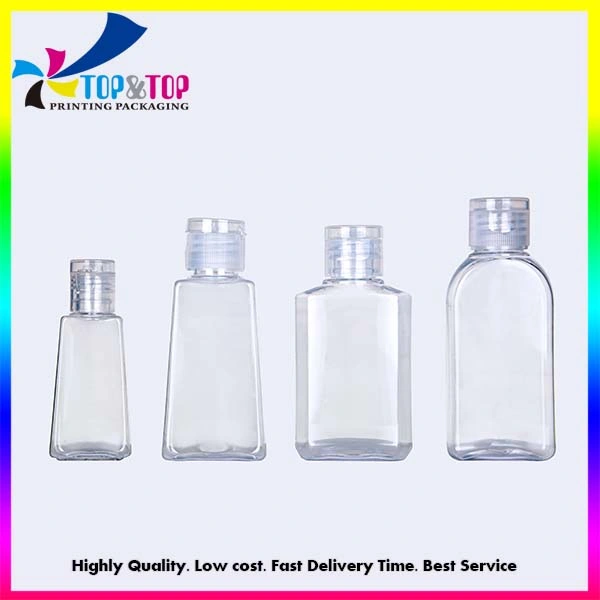 30ml 100ml 150ml 200ml Cosmo Shape Round Clear Pet Plastic Spray Disinfectant Bottle