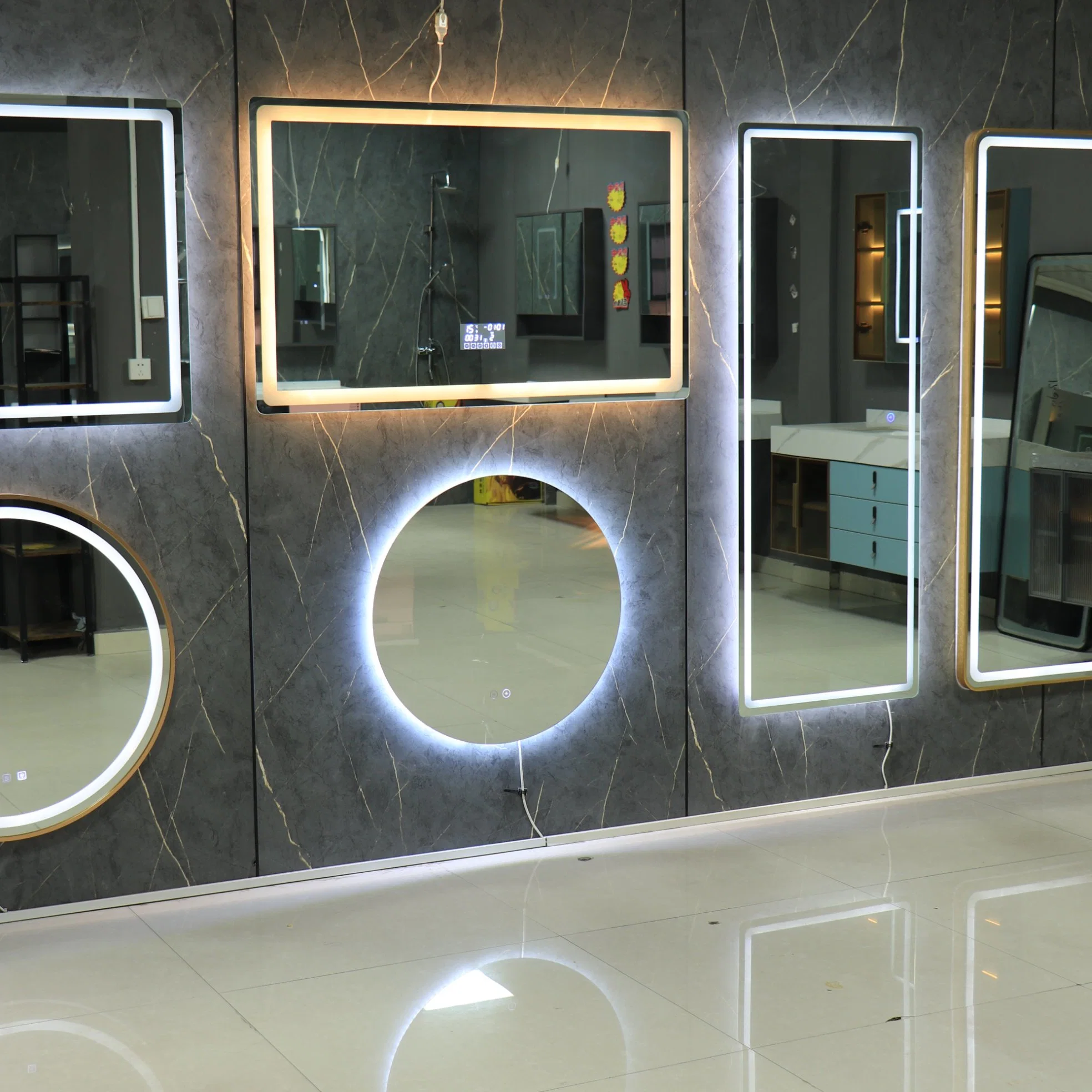 Customized Minimalist Hotel Bathroom LED Intelligent Mirror