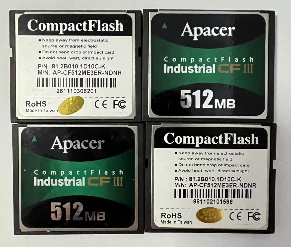 Apacer CF 512M Industrieklasse Compact Flash Industriesteuergeräte CNC-Werkzeugmaschinen Speicher-weite Temperatur-Speicherkarte