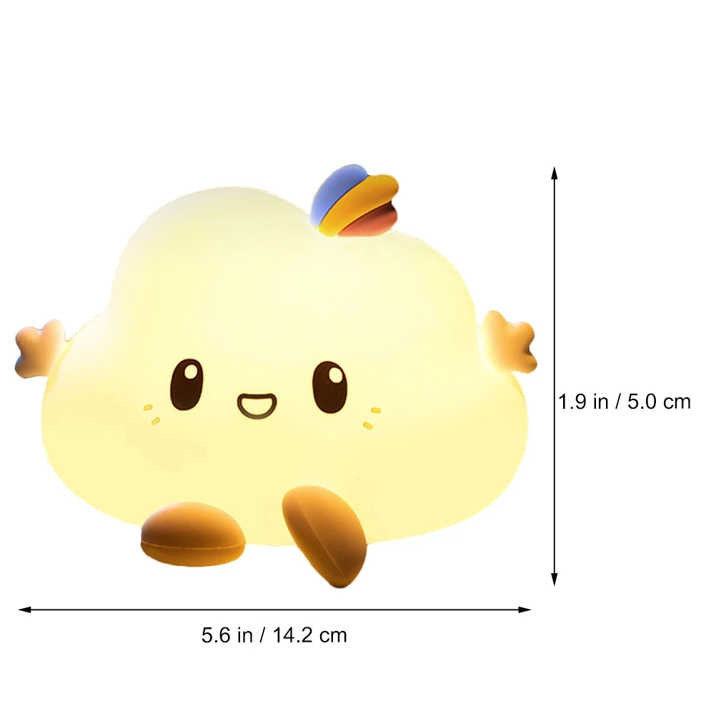 Cartoon Children Night Light Silicone Rechargeable Table Light Lovely Cloud Light Children Night Lamp