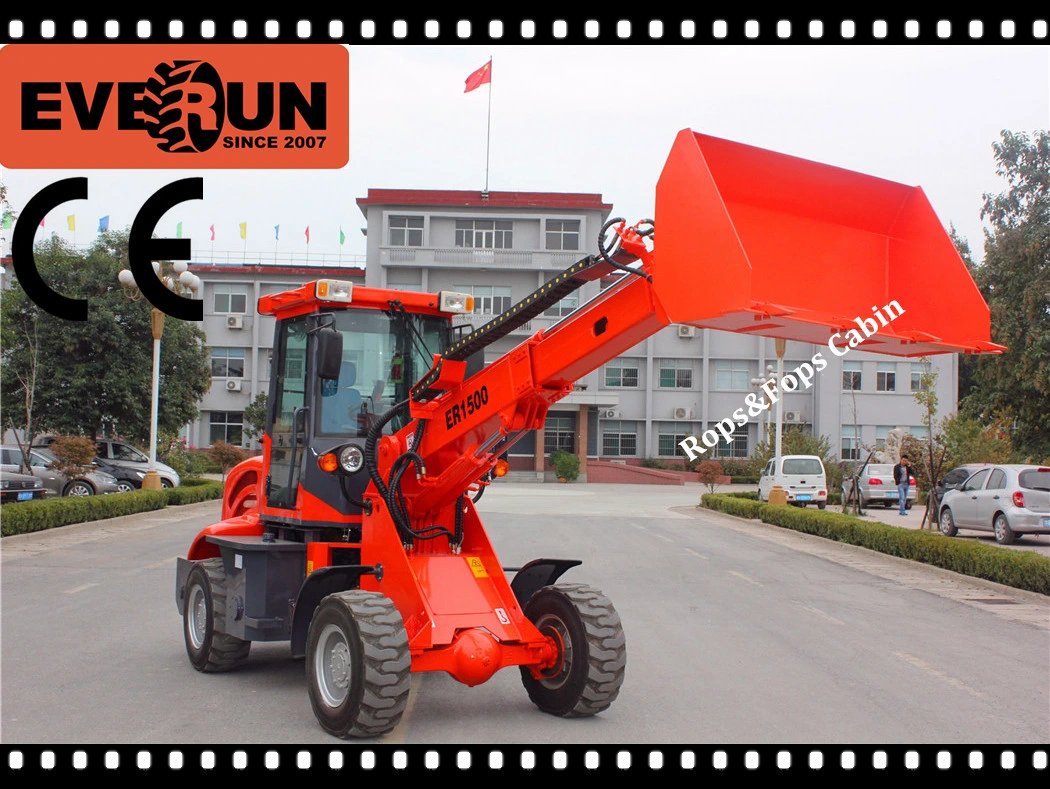 Er1500 Front End Loader with Telescopic Arm Rops&Fops