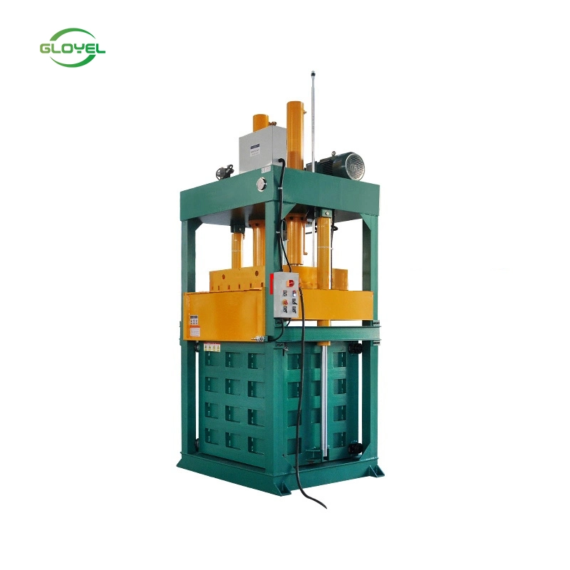 High Efficiency Vertical Clothes/Fiber Baling/ Packing Machinery/Lifting Chamber Baler Machine