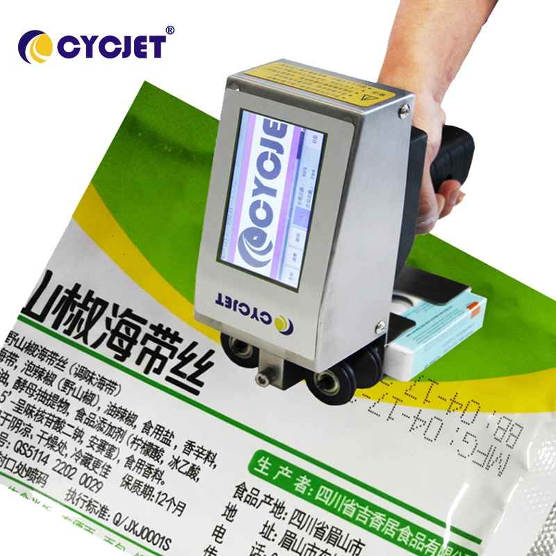 Cycjet High-Resolution Handheld Inkjet Printer for Carton Wood Steel Pipe Plastic Bag