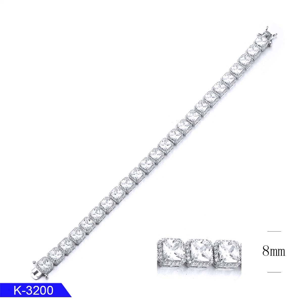 925 Sterling Silver Fashion Jewelry Zircon Bracelet for Women