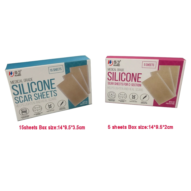 Médicos descartáveis Silicone Gel Folha de cicatriz de gel de silicone Folha de cicatriz para remoção da cicatriz