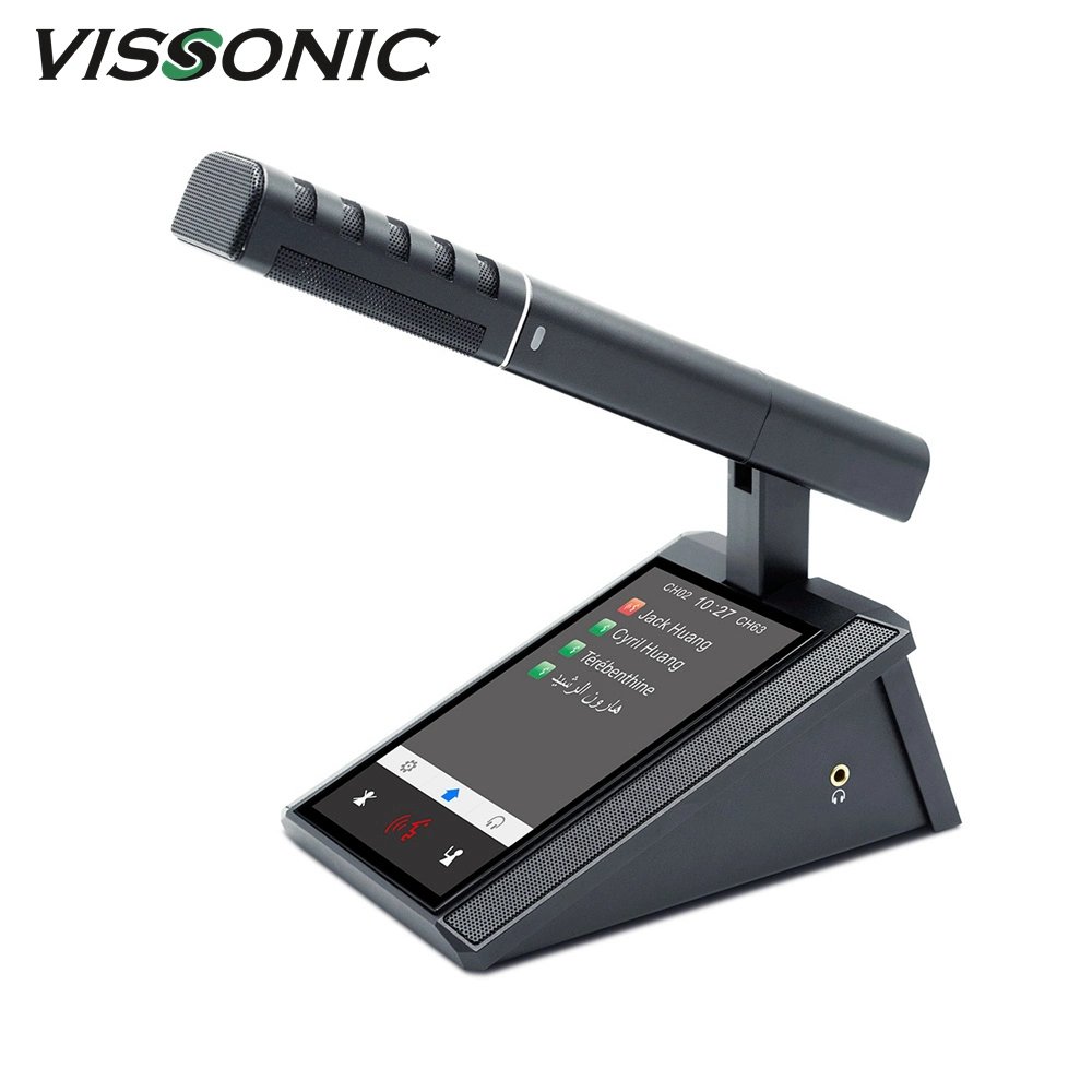 Digital Voting Chairman/Delegate Unit with Channel Selector Touch Screen Microphone