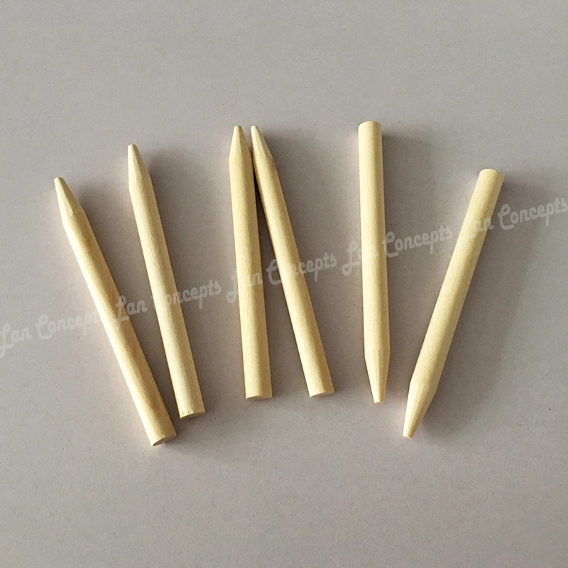 3.8mmx114mm Manicure Cleaning Wood Stick Nail Care Tools Nail Art Round Wooden Stick