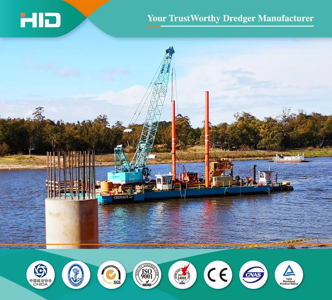 Modular Pontoons Work Floating Platform 100t-800t Loading Capacity Heavy Equipment Carrier Floating Barges