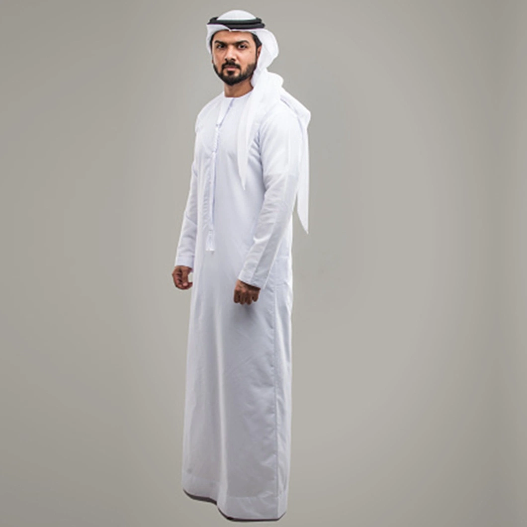 Muslim Men Long Sleeve Thobe Middle East Saudi Arab Kaftan Islamic Abaya Dress Dubai Robes