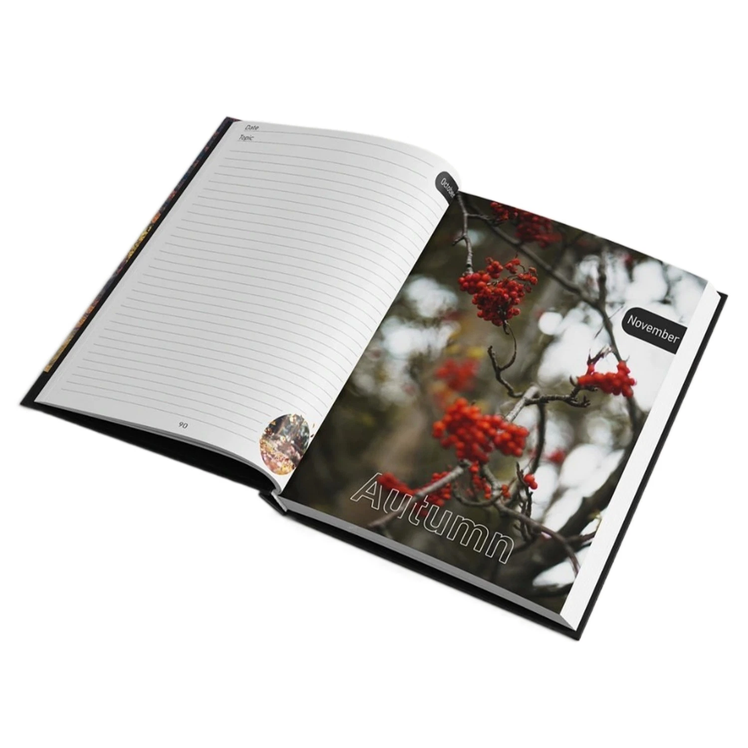 Diario personalizado de papel de libro portátil personalizada Planificador de la impresión de imágenes Logo