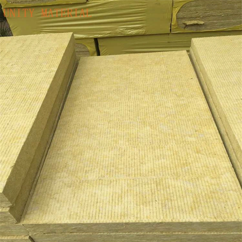 100 120 140 160 Kg/M3 Density Rockwool High Density Mineral Wool Rock Wool Board Panel with Aluminum Foil Sandwich Sheet