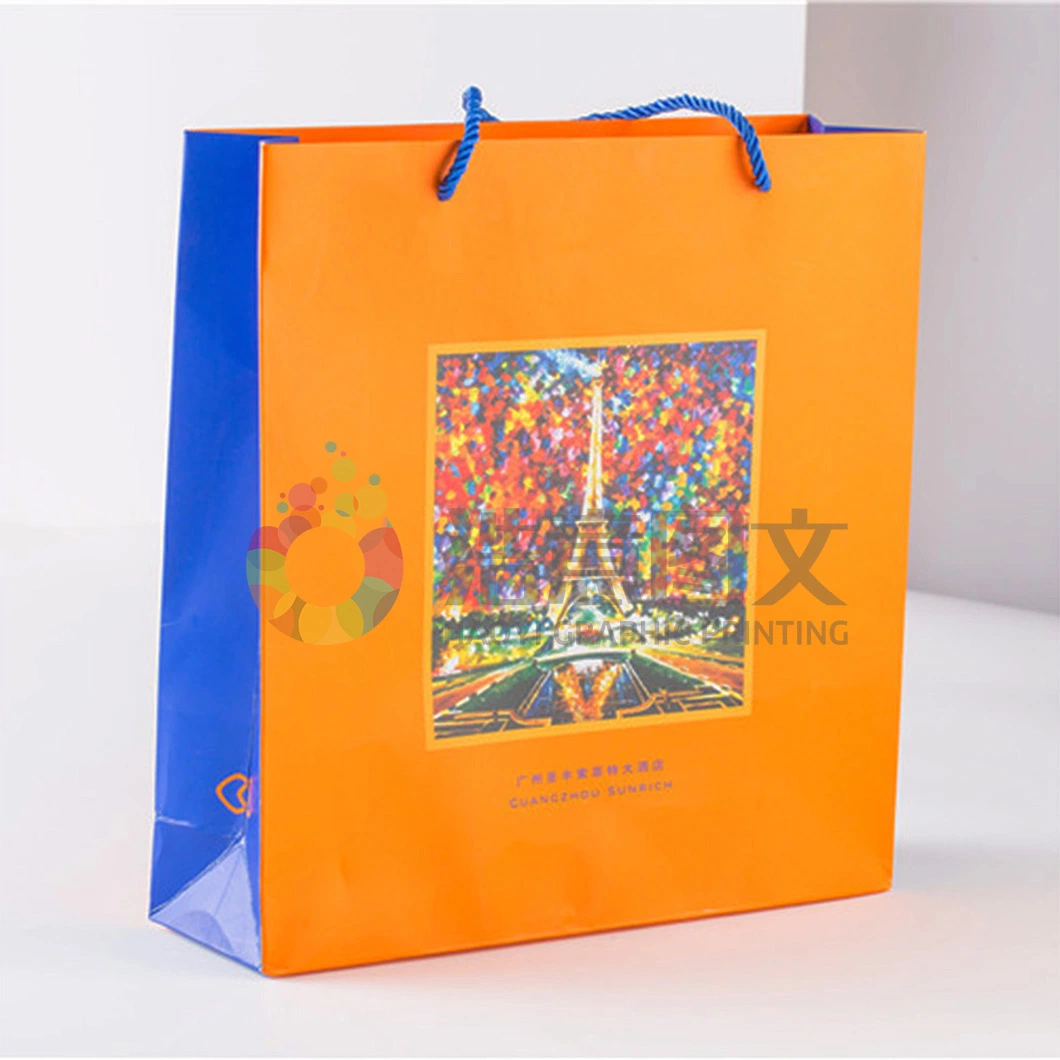 OEM Factory Wholesale/Supplier Customized Office Supply Paper Bag with Rope