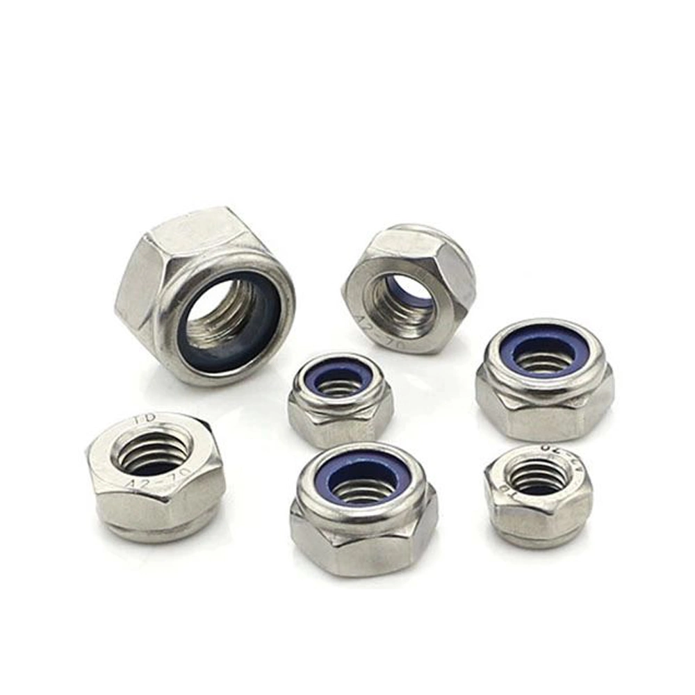 DIN 985 Stainless Steel Nylon Insert Hex Lock Nut Self Locking Hex Lock Nylon Nuts