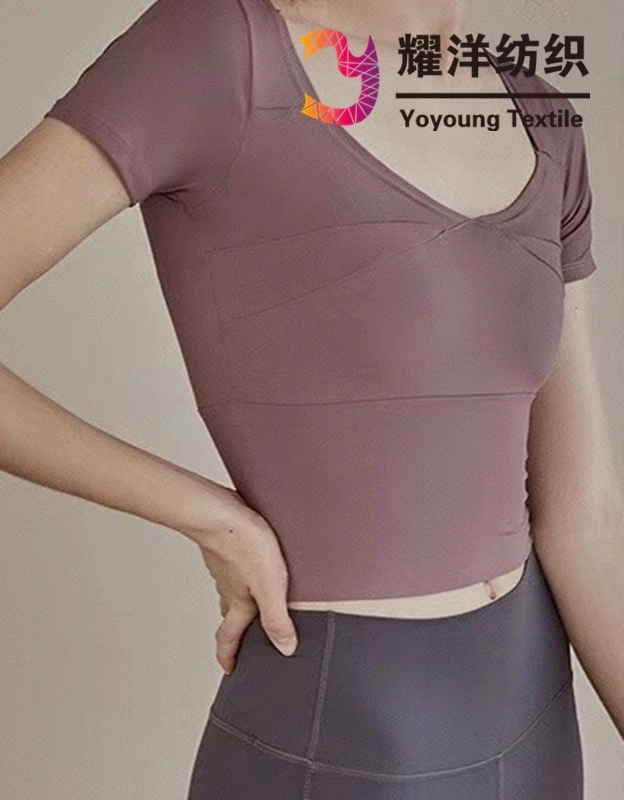 High Stretch 75% Nylon 25% Spandex Double-Side Fabric for Yoga and Sportswear