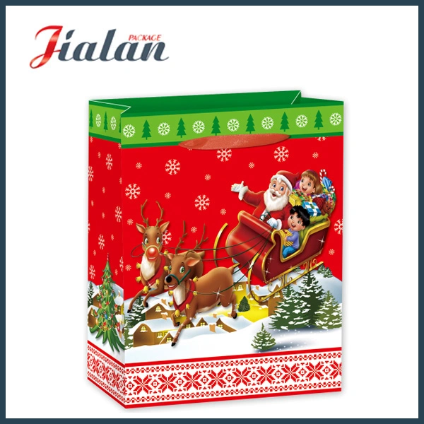 Cheap Promotion Christmas Gift Packaging Paper Shopping Bags