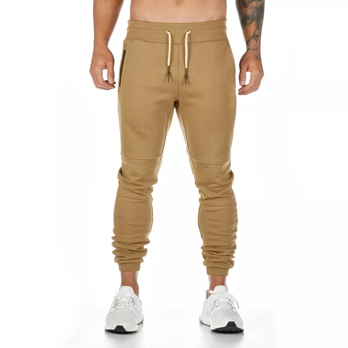 Hot vendant à bon marché Anti-Wrinkle Anti-Pilling doux en coton Fitness Sports de l'homme la voie de la sueur de pantalons pour les amateurs de jogging pantalon Skinny Mens