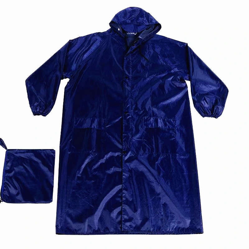 Nylon Waterproof Jacket Rain Coat Raincoat with Hood PE Polyester Poncho