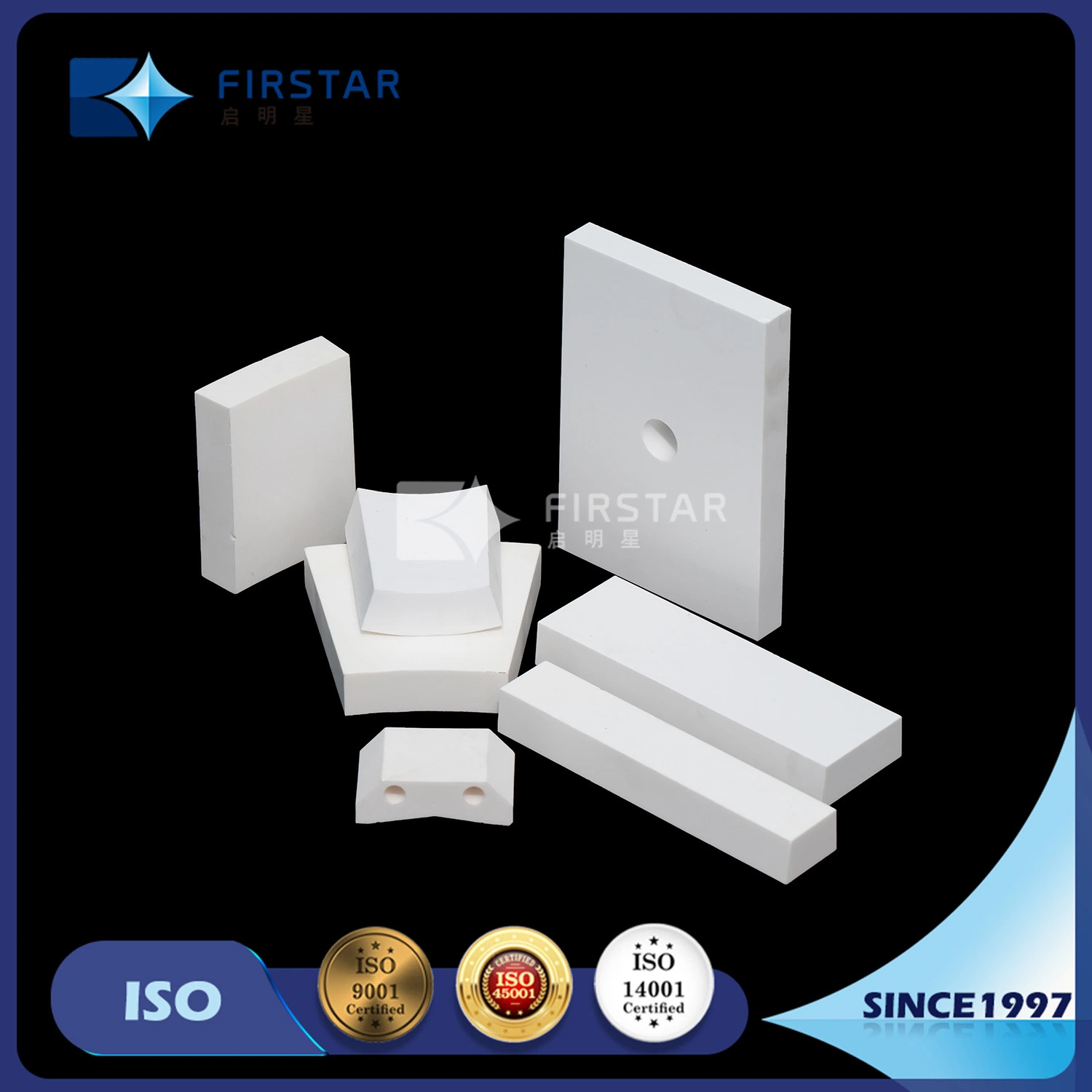 92% 95% Aluminum Oxide Alumina Wear Resistant Tiles for Feeders