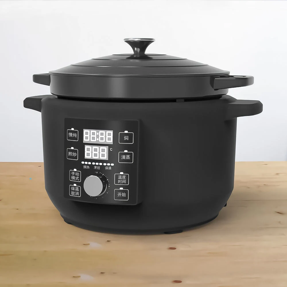 6L Non Stick Cookware Pot esmaltado fundición Hierro eléctrico Holandés Horno