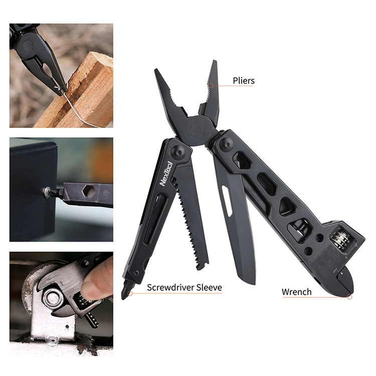 Nextool Black Coating 30cr13 Steel Wrench Cable Cutter Multi Tool