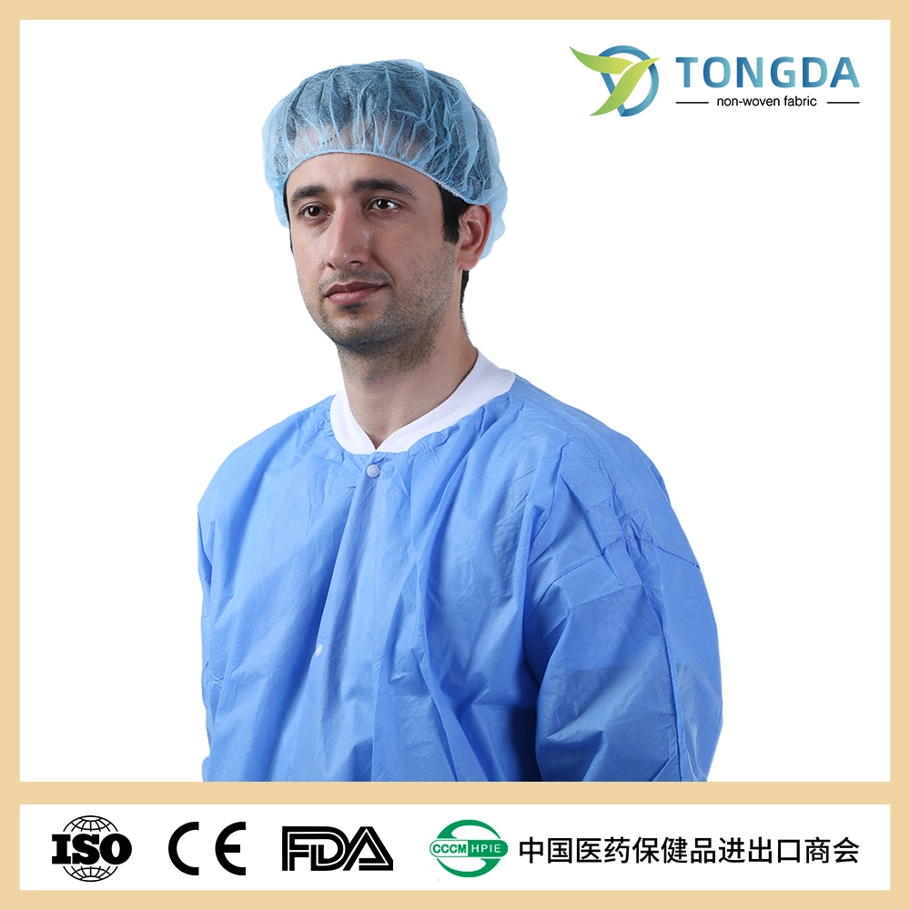 Protective clothing Lab coat Disposable PP/SMS Work Suit Isolation Gown Waterproof LabCoat