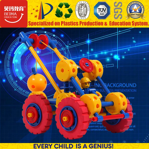 2023 Newest ABS Material Made Creative Colorful Building Toy Car