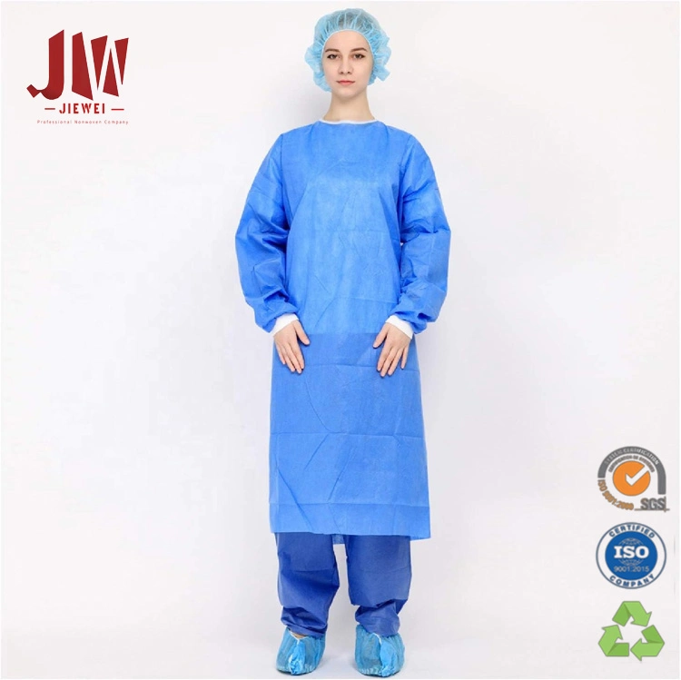 High quality/High cost performance 100% PP Custom Medical Gown Medical Doctor Gowns in Blue