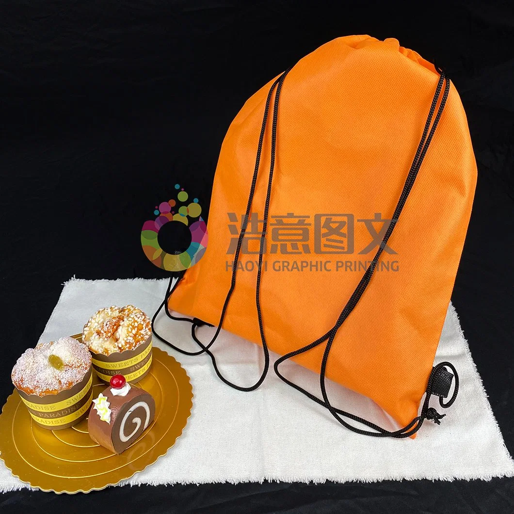 Manufacturers Custom Non - Woven Bunches Pull Rope Backpack/Dust Bunches Bag