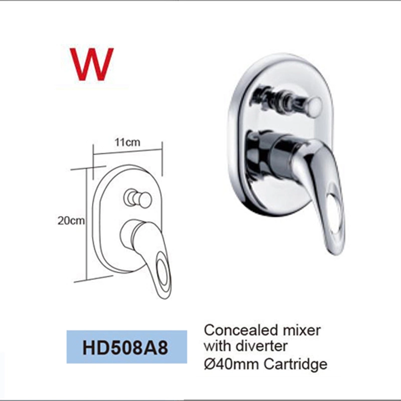 Sanitarios Ware Watermark Cuarto de baño de buena calidad Ducha de cobre grifo (HD505)