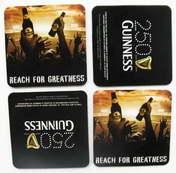 Promotional Gift Cardboard Coaster Paper Pulp Drink Coaster, Cheap Absorbent Paper Beer Coaster, Bar Table Beer Cup Mat