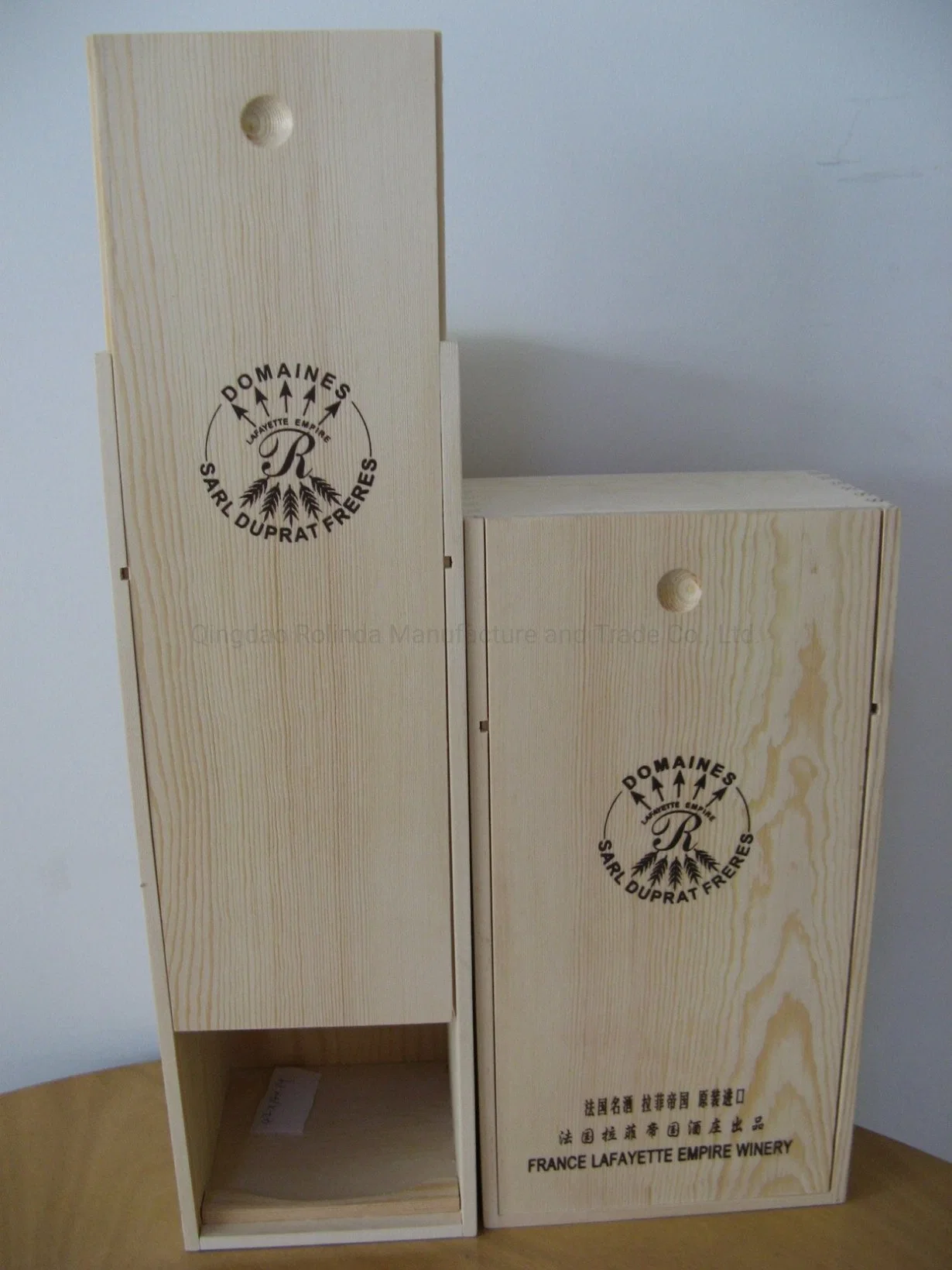 Handmade Promotional High quality/High cost performance Cheap Wooden Wine Box for Sale